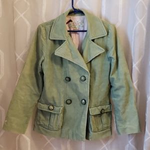 Green corduroy coat
